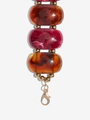 Friends Like These Burgundy Red Resin Chain Belt - Image 5 of 5
