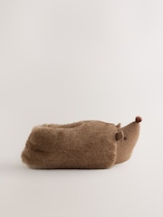 Mink Brown 3D Hedgehog Mini Boot Slippers - Image 4 of 8