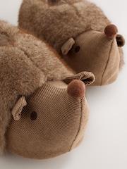Mink Brown 3D Hedgehog Mini Boot Slippers - Image 6 of 8