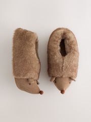Mink Brown 3D Hedgehog Mini Boot Slippers - Image 7 of 8