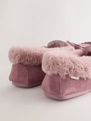 Pink Moccasin Suede Slippers - Image 4 of 4