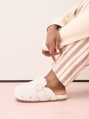 Neutral Borg Footbed Slippers - Image 1 of 4