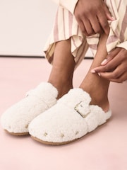 Neutral Borg Footbed Slippers - Image 3 of 4