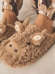 Brun - Hamish Borg Mule Slippers - Bilde 3 av 3