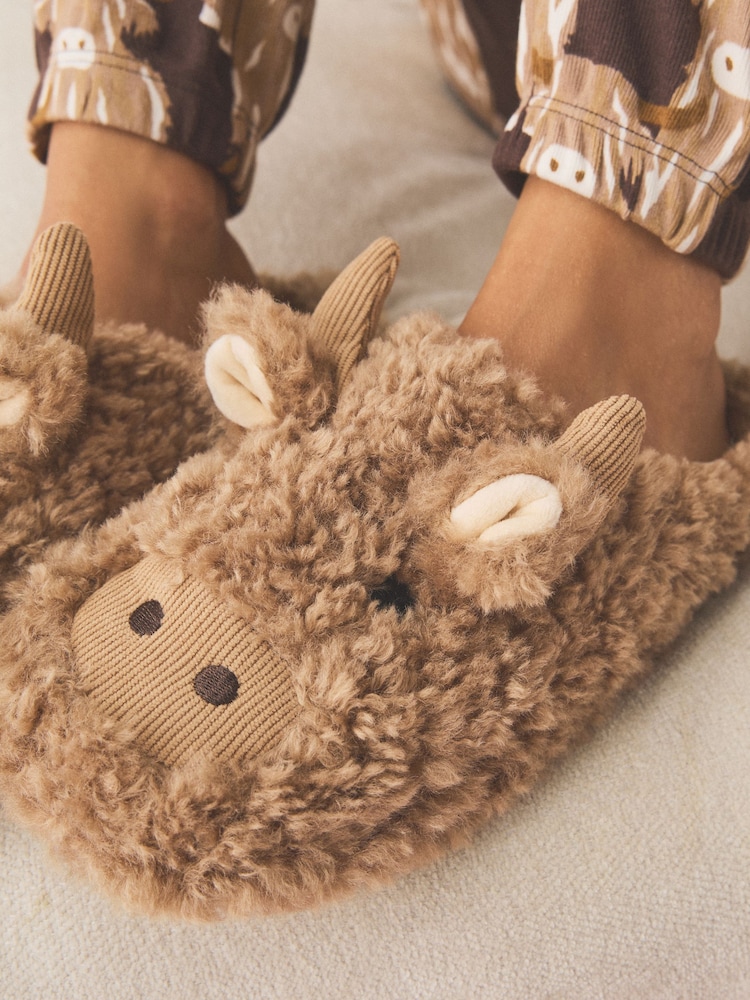 Brun - Hamish Borg Mule Slippers - Bilde 3 av 3