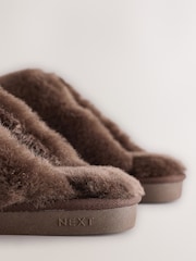 Marron chocolat - Premium Shearling Mule Slippers - Image 4 de 6