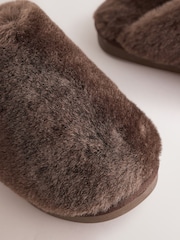 Marron chocolat - Premium Shearling Mule Slippers - Image 5 de 6