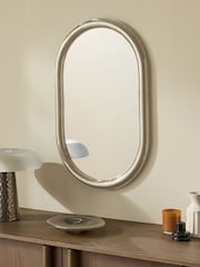 MADE.COM Ecru White Reya Oval Mirror - Image 1 of 4