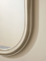 MADE.COM Ecru White Reya Oval Mirror - Image 3 of 4