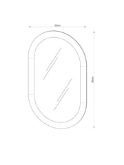 MADE.COM Ecru White Reya Oval Mirror - Image 4 of 4