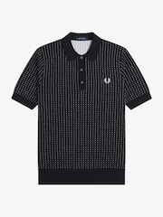 Cămașă polo tricotată Fred Perry Boucle Dot - Imaginea 4 din 5