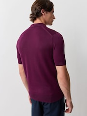 Violet - Polo en coton tricoté Fred Perry - Image 4 sur 7