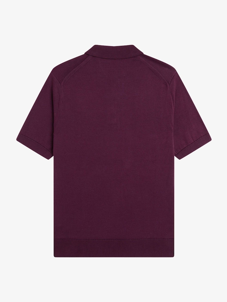Violet - Polo en coton tricoté Fred Perry - Image 7 sur 7