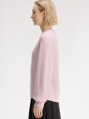 Fred Perry Pink Brushed Crew Neck Jumper - Image 2 of 5