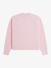Fred Perry Pink Brushed Crew Neck Jumper - Image 5 of 5