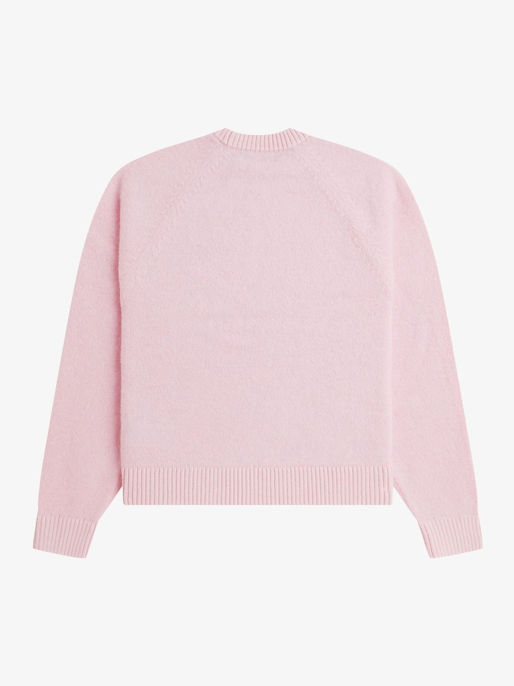 Fred Perry Pink Brushed Crew Neck Jumper - Image 5 of 5
