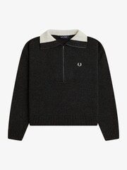 Fred Perry Grey Half Zip Jumper - Image 3 of 4