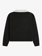 Fred Perry Grey Half Zip Jumper - Image 4 of 4