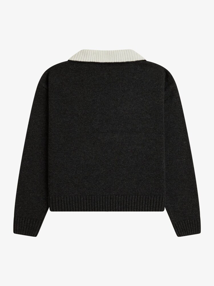 Fred Perry Grey Half Zip Jumper - Image 4 of 4