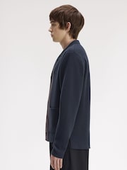 Fred Perry Blue Knitted Blazer - Image 2 of 4
