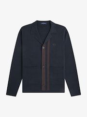 Fred Perry Blue Knitted Blazer - Image 3 of 4