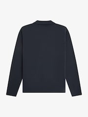 Fred Perry Blue Knitted Blazer - Image 4 of 4