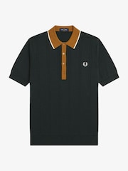 Fred Perry Green Cable Knit  Polo Shirts - Image 1 of 1