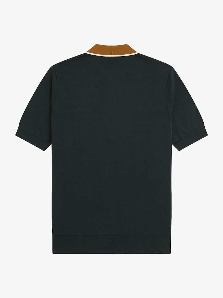 Grün - Fred Perry Cable Knit Shirt - Bild 5 von 5