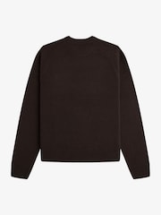 Fred Perry Brown Saddle Sleeve Jumper - Image 5 of 5