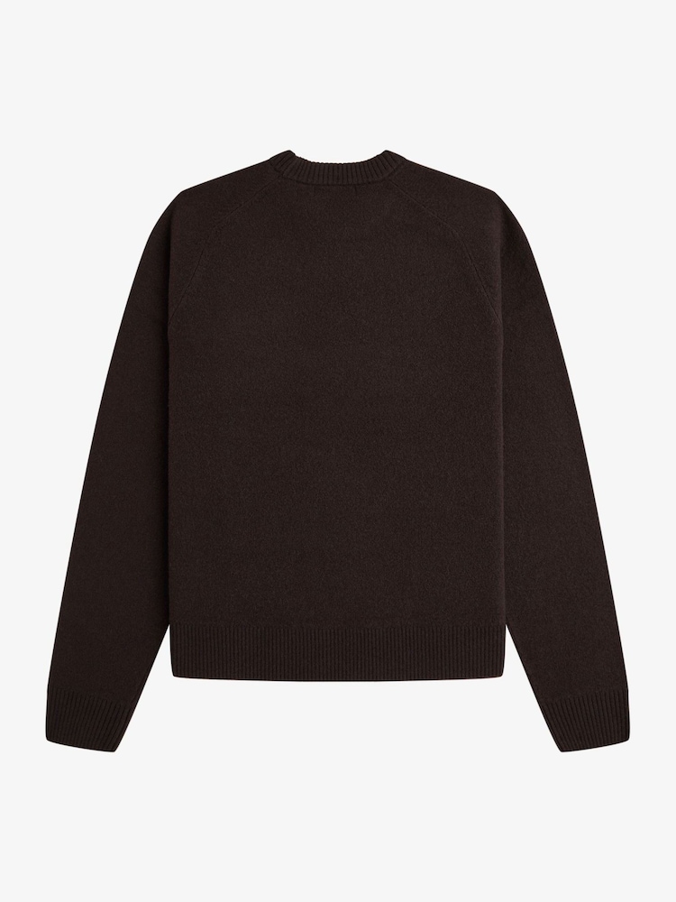 Fred Perry Brown Saddle Sleeve Jumper - Image 5 of 5