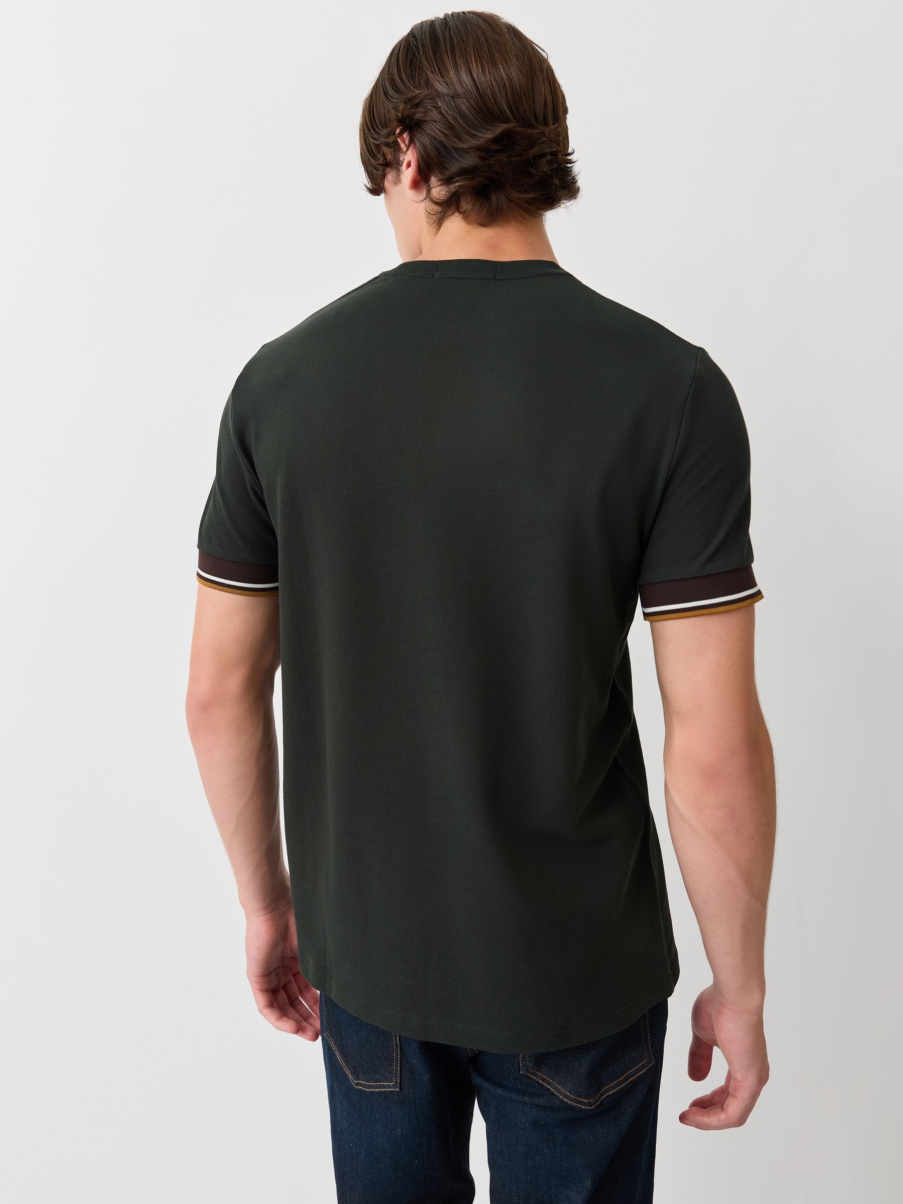 Buy Fred Perry Green Twin Tipped Cuff T-Shirt from Next USA