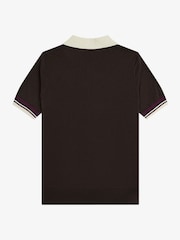 Camisa de punto con cuello abierto y ribete de Fred Perry - Imagen 5 de 5