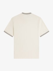 Fred Perry Natural Ribbed Jersey T-Shirt - Image 6 of 6