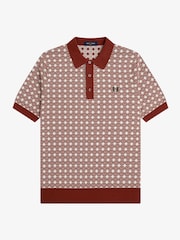 Fred Perry Orange Floral Jacquard Shirt - Image 1 of 1