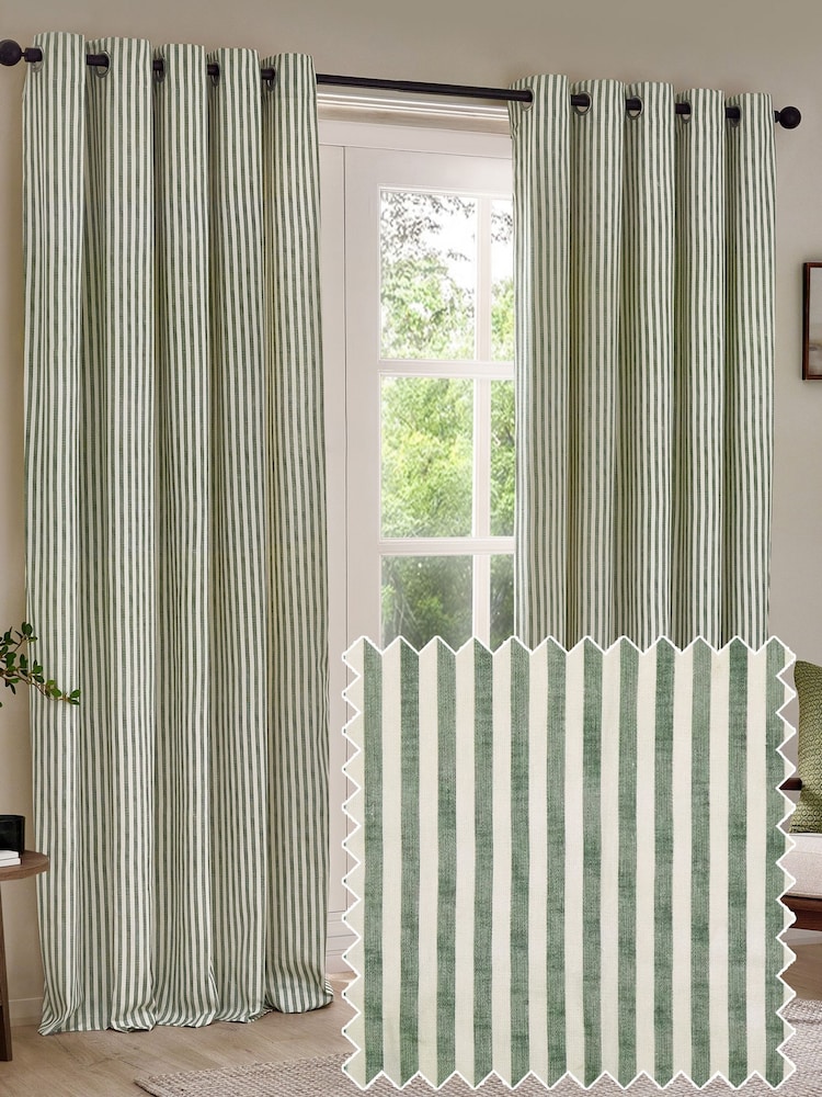 Yard Hebden Striped 100% pamučne Zavese sa alkama - Slika 1 od 5