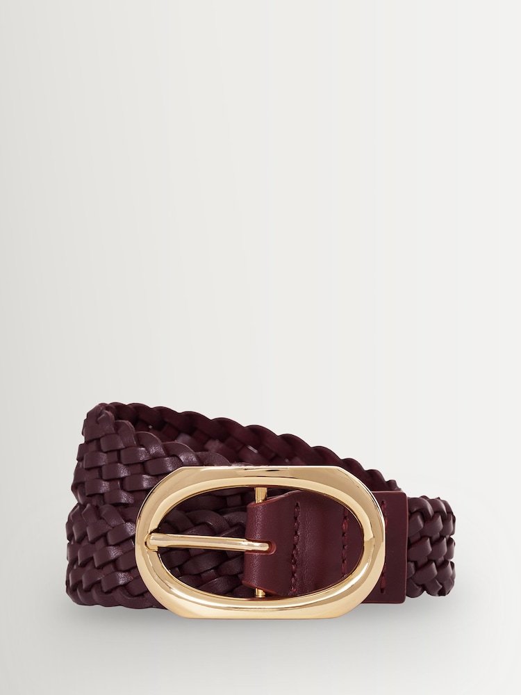 ANINE BING Red Signature Link Braided Belt - Image 1 of 4 ANINE BING Red Signature Link Braided Belt - Image 1 of 4