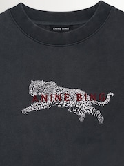 ANINE BING Black Miles Leopard Sweatshirt - Image 5 of 5