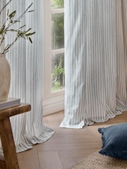 Yard Hebden Striped Cotton Blackout Eyelet Curtain - Imagen 3 de 6
