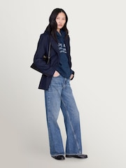 ANINE BING Blue Harvey Sweatshirt - Image 3 of 6