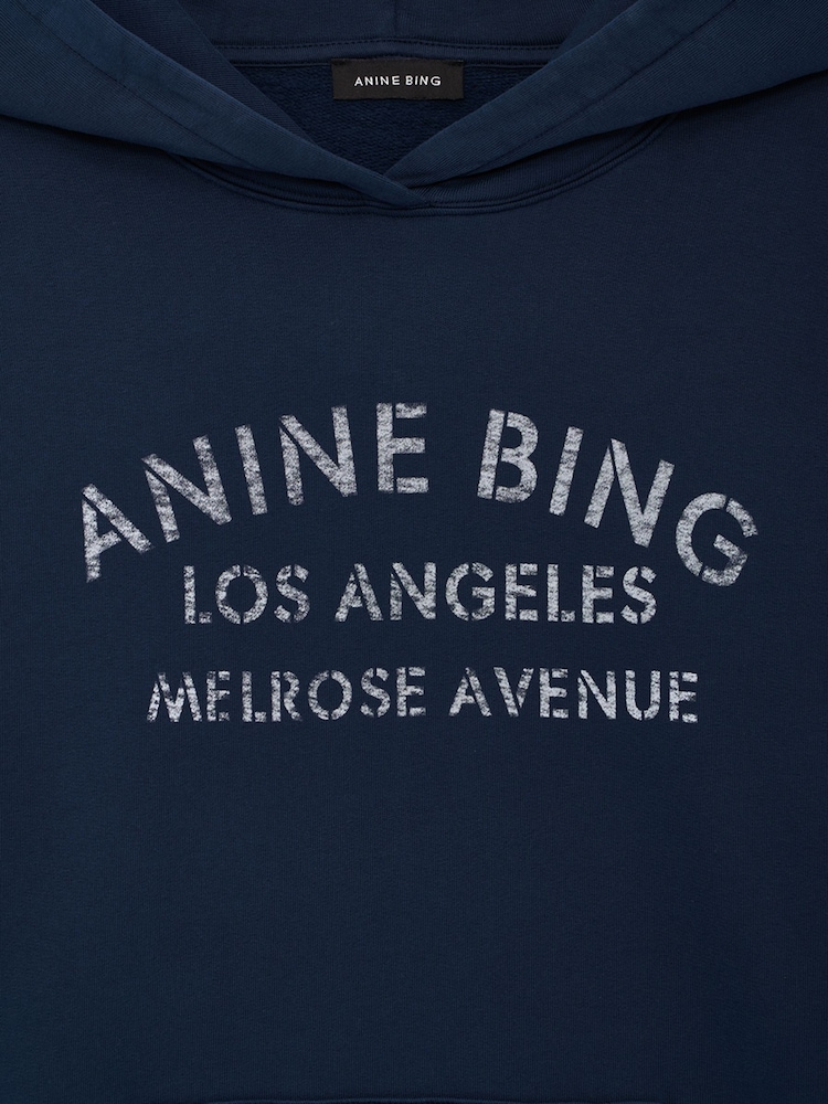 ANINE BING Blue Harvey Sweatshirt - Image 6 of 6