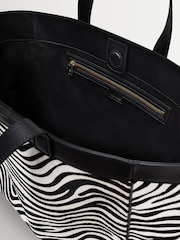 ANINE BING Black Medium Rio In Zebra Print Tote Bag - Image 3 of 5