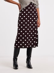 Simply Be Brown Woven Fluted Skirt - Image 3 of 4