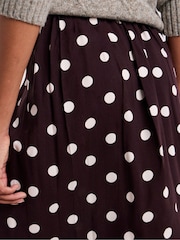 Simply Be Brown Woven Fluted Skirt - Image 4 of 4