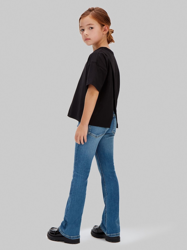 Calvin Klein Blue Mid Rise Flared Jeans - Image 2 of 5 Calvin Klein Blue Mid Rise Flared Jeans - Image 2 of 5