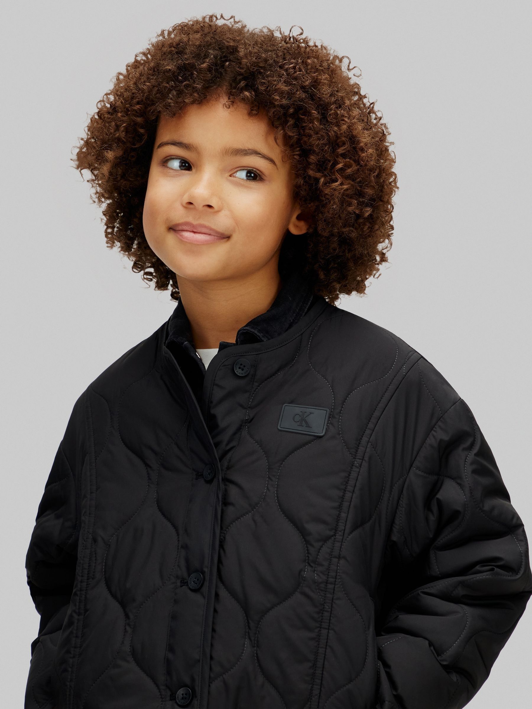 Calvin Klein Jeans Ck Black Beh Quilted Jacket Jn61 - 14Y - Image 4