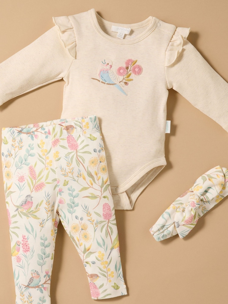 Purebaby Pink Headband Set 3 Piece - Image 2 of 6