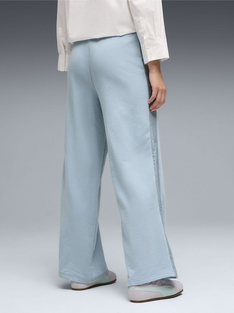 Puma Blue Her High Waist Wide-Leg Joggers - Image 2 of 5 Puma Blue Her High Waist Wide-Leg Joggers - Image 2 of 5