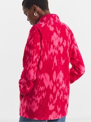 JD Williams Pink Zip Through Longline Fleece - Image 2 of 4