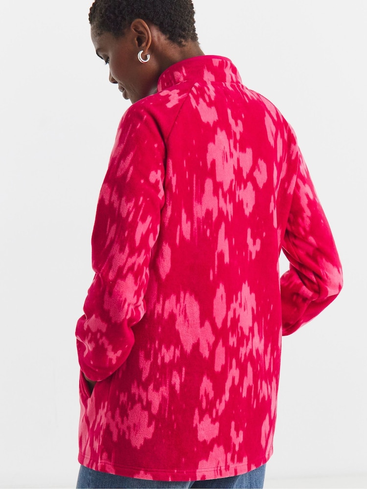 JD Williams Pink Zip Through Longline Fleece - Image 2 of 4