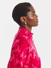 JD Williams Pink Zip Through Longline Fleece - Image 4 of 4